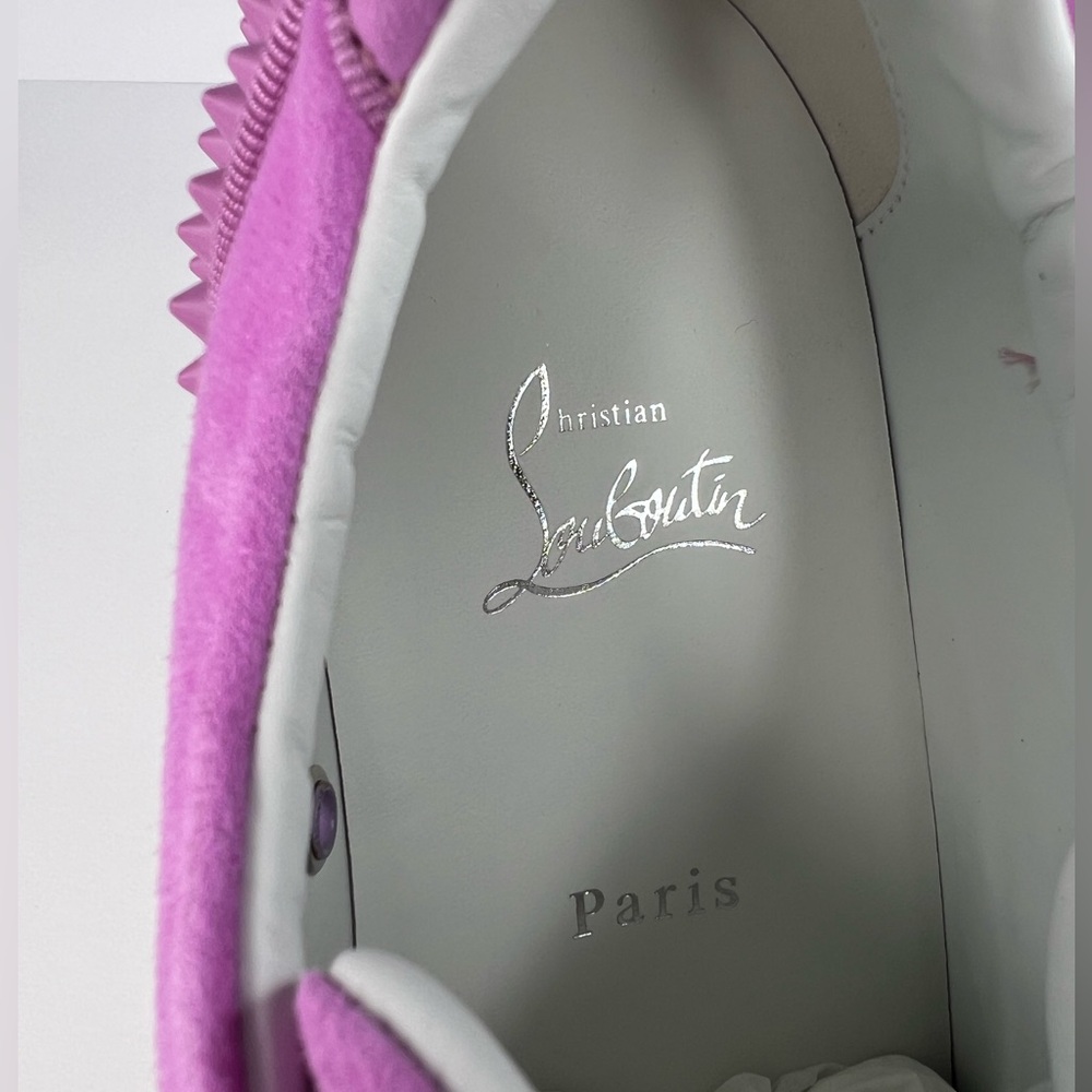 Christian Louboutin Vieira 2 Orlato Flat Bubble Gum Pink Women Sneakers EU 38 - Picture 10 of 13